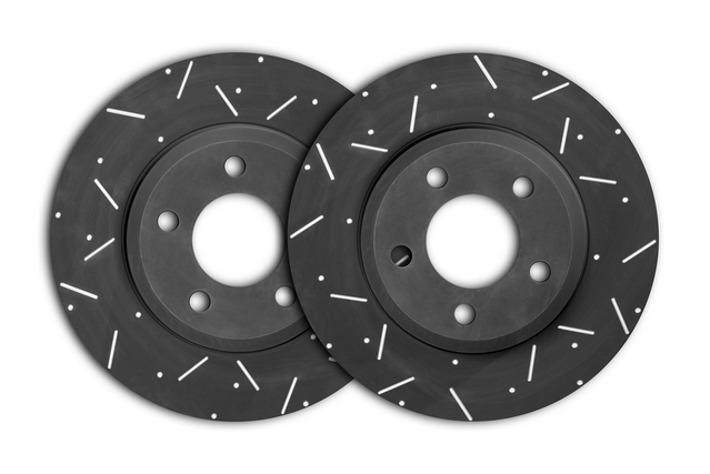 VMAX543DS-ABC R53 REAR BRAKE ROTORS PAIR DIMPLED & SLOTED 259MM VMAX