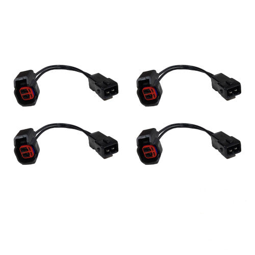 0280158315K R53 BOSCH 550CC INJECTORS X 4 WITH PLUG & PLAY PIGTAIL ADAPTERS