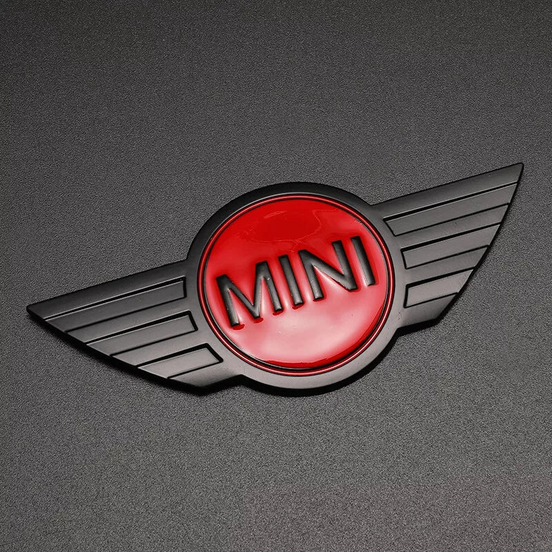 WINGRB R53 MINI WINGED BADGE RED ON BLACK